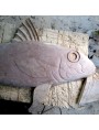 Giant rock mullet sculpture - red marble