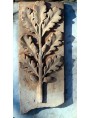 Bassorilievo in terracotta - tralcio di quercia con ghiande