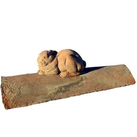 Rabbit on an ancient roof tile