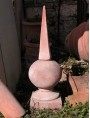 Terracotta Sphere H.84cms with pointed ferrule