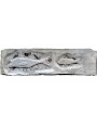 Two Mullets on white Carrara marble slab