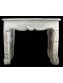 French fireplace in limestone