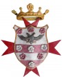 Majolica coat of arms with Malta cross and crown