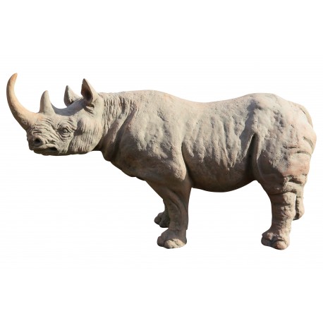 Piccolo Rinoceronte africano in terracotta