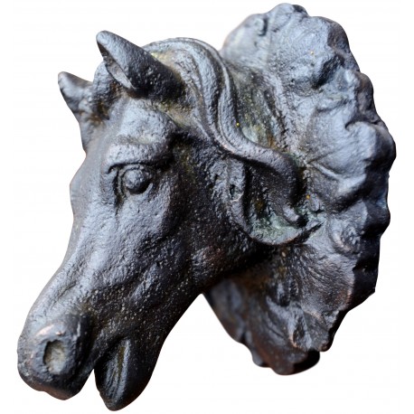 Bella testa di cavallo in bronzo