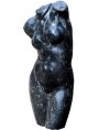 Femal Roman marble bust - black marble - big size