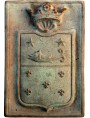 Terracotta coat of arms with dolphin