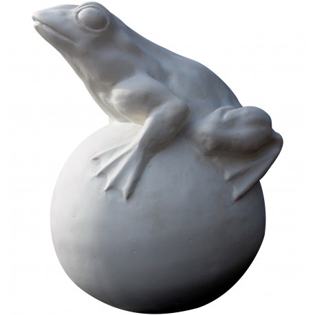Frog in plaster cast on sphere