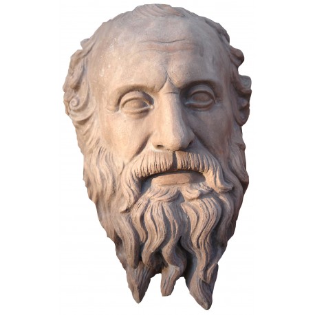 testa di Diogene in Terracotta