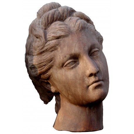 testa di donna romana anonima patinata