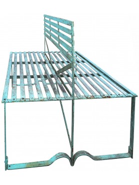 Two side wrought-iron bench