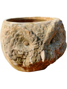 Cachepot gufo in terracotta