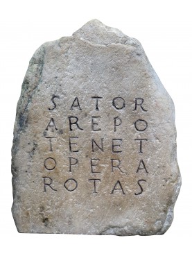 SATOR Square - rotas square -hand made on river pebble