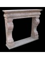 Fireplace in Red Verona marble
