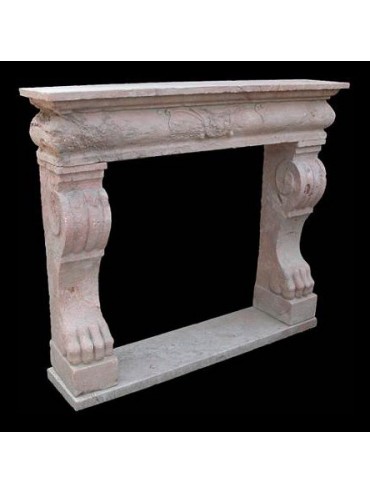 Fireplace in Red Verona marble