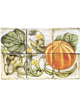 Majolica Panel French red pumpkin