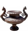 Cast iron vase with handles