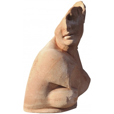 Terracotta, busto dell'Afrodite accovacciata