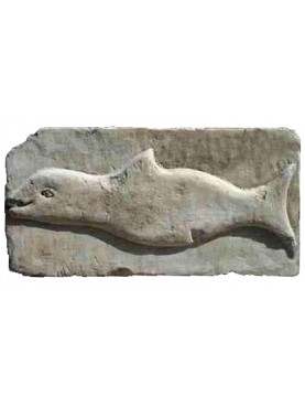 Delfino medievale in pietra - riproduzione