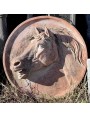 Horse Head left in Terracotta - small size