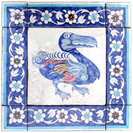 Tiled majolica panel of Dodo