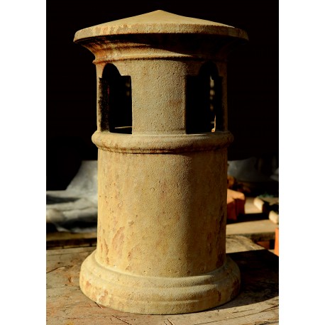CHIMNEY POT Øint.20cms from North Italy patinated