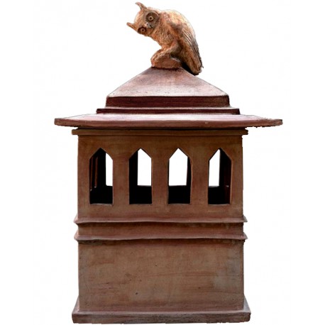 Very large tuscan chimney pot in terracotta