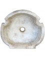 Trilobate sink in white Carrara marble