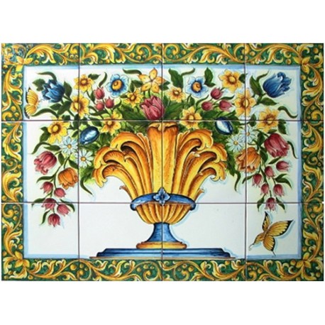 Sicilian majolica panel