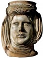 Large cachepot in terracotta - Caltagirone femal