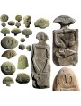 A selection of Prehistoric statues reproduction from Lunigiana