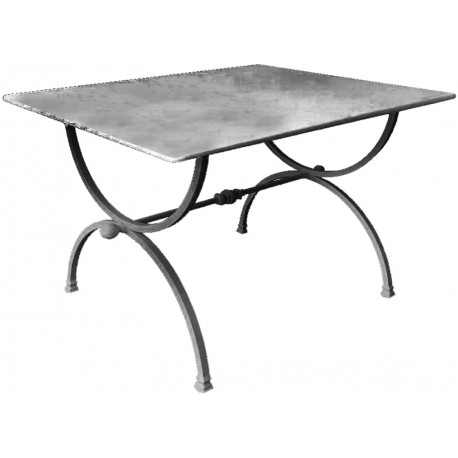 Rectangolar wrought-iron table Porcinai 