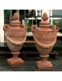Emperor terracotta pillar vase urn