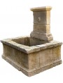 Large stone fountain ancient old wash