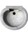 Round sink in white Carrara marble