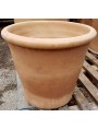 Simple moroccan terracotta flowerpot