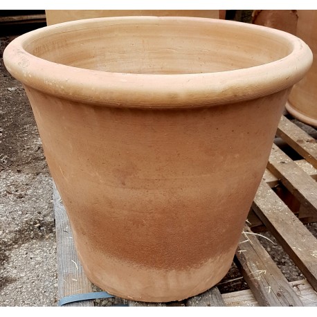 Simple moroccan terracotta flowerpot