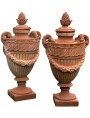 Vaso impero a calice da pilastro - urna in terracotta