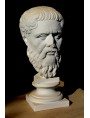 Mezzo busto testa di Platone in gesso della Glyptothek di Monaco