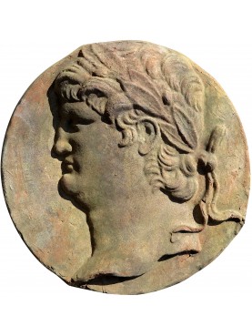 Tondo di Nerone in terracotta bassorilievo romano