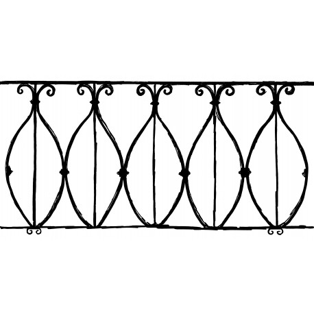 Five Handrail wrought iron elements 400€