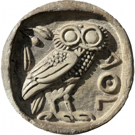 ATHENS stone roundel TETRADRAMMA 510 B.C. OWL