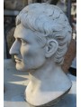 Our Augustus white Carrara marble Augustus head