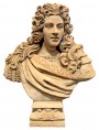 Busto di Luigi XIV di Borbone, detto il Re Sole - terracotta patinata