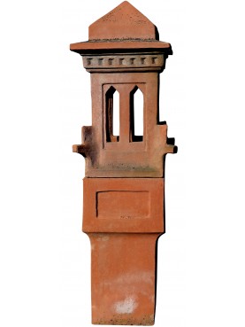 Comignolo dell'Impruneta Øint.17,5cm in terracotta con paravento