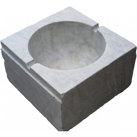 Square Big Ligurian sink in white Carrara marble