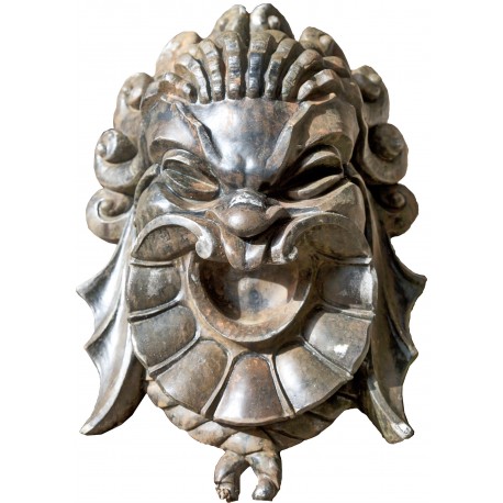 Maschera in gesso patinato - mascherone Jonico greco antico