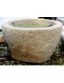 Round Sand-Stone mortar sink - garden