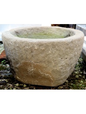 Round Sand-Stone sink - garden mortar