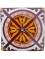 Majolica Tile with central brown circle
